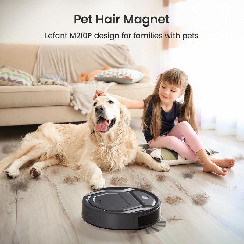 Lefant M210 Pro Robot Vacuum, 4000Pa Suction, 200 Mins Runtime, Quiet, Ultra-Slim, Self-Charging Robotic Vacuum Cleaner, WiFi/App/Alexa Control, Ideal for Pet Hair & Hard Floors - Image 2